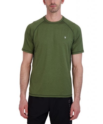 Men's Standard Short Sleeves Rashguard T-shirt Green $20.25 Swimsuits