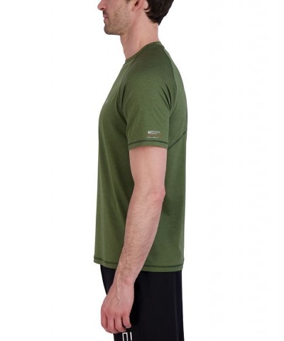 Men's Standard Short Sleeves Rashguard T-shirt Green $20.25 Swimsuits