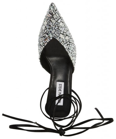 Women's Ravish Rhinestone Ankle-Tie Pumps Black $46.32 Shoes