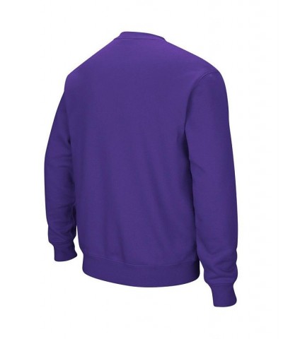 Men's Purple NYU Violets Arch and Logo Crew Neck Sweatshirt $25.20 Sweatshirt