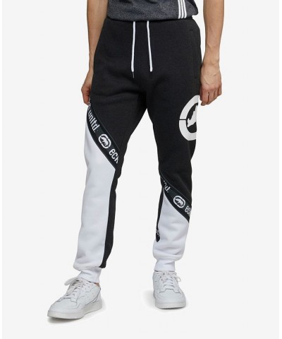 Men's Color Block Black Diamond Fleece Jogger Gray $36.04 Pants