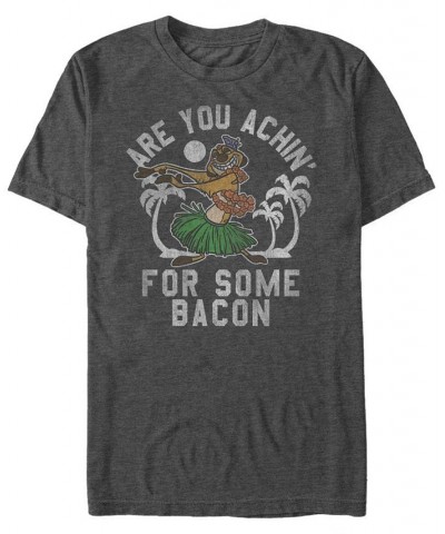 Disney Men's Lion King Timon Achin' Bacon Short Sleeve T-Shirt Gray $15.75 T-Shirts