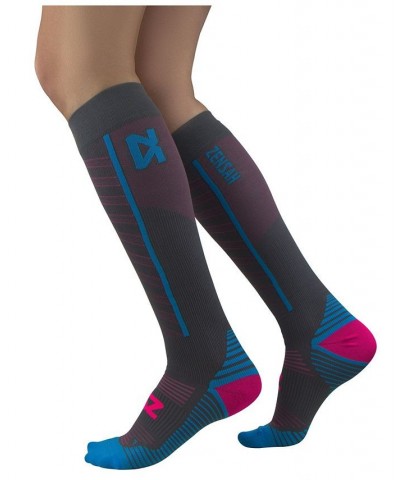 Men's Featherweight Compression Socks Slate, Neon Pink $30.00 Socks