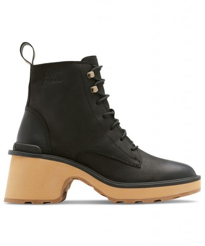 Women's Hi-Line Lace-Up Lug Combat Boots Tan/Beige $41.77 Shoes