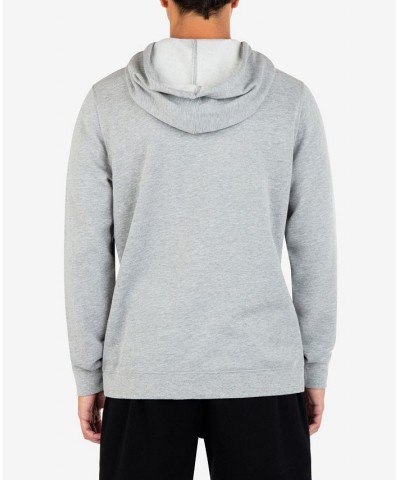 Men's Icon Boxed Pullover Hooded Sweatshirt Gray $17.25 Sweatshirt