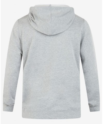 Men's Icon Boxed Pullover Hooded Sweatshirt Gray $17.25 Sweatshirt