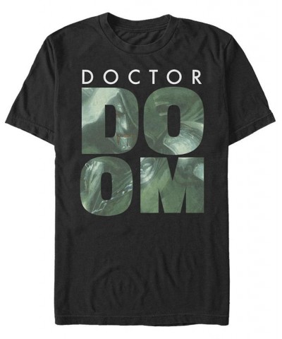 Men's Doom Fill Short Sleeve Crew T-shirt Black $20.99 T-Shirts