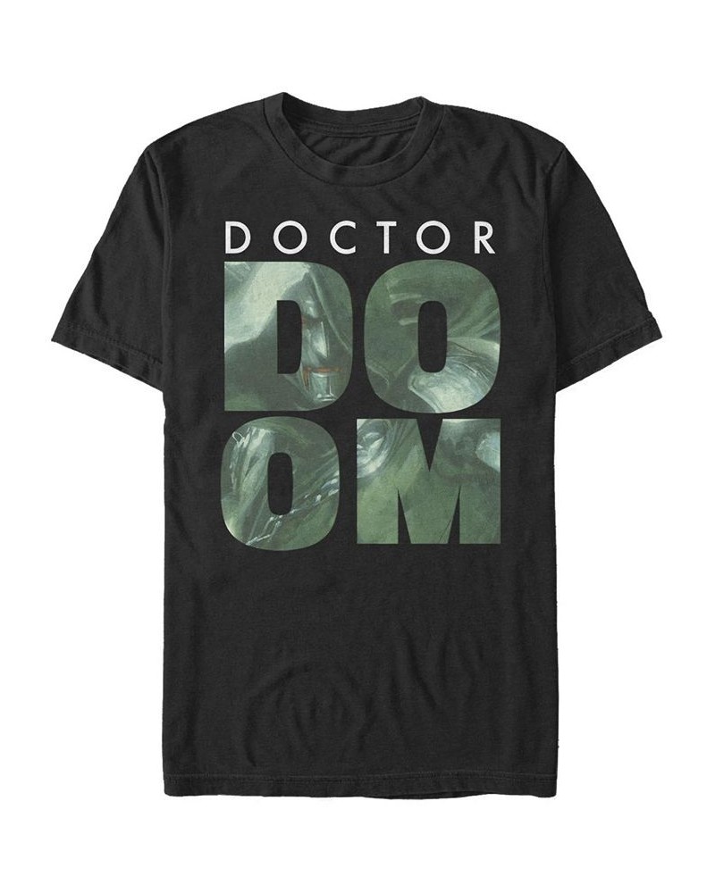 Men's Doom Fill Short Sleeve Crew T-shirt Black $20.99 T-Shirts