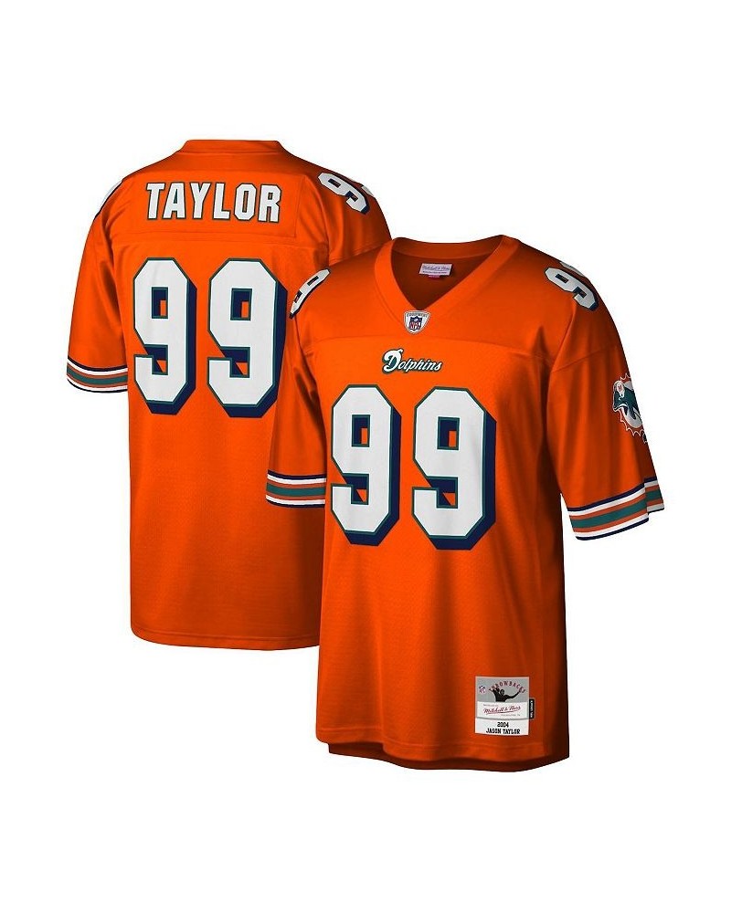 Men's Jason Taylor Orange Miami Dolphins 2004 Legacy Replica Jersey $54.40 Jersey