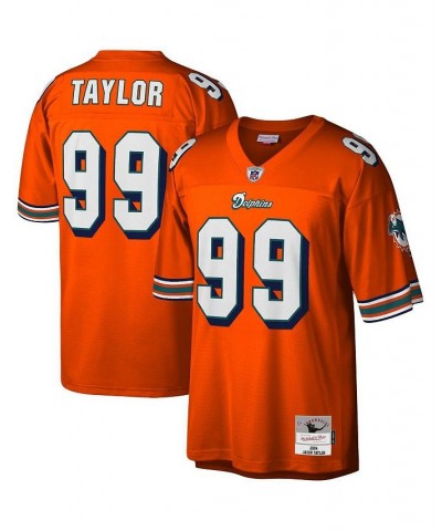 Men's Jason Taylor Orange Miami Dolphins 2004 Legacy Replica Jersey $54.40 Jersey