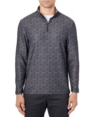 Men's Hawks Eye Bonded Fleece Lined Quarter Zip Sweater Black $46.92 Sweaters