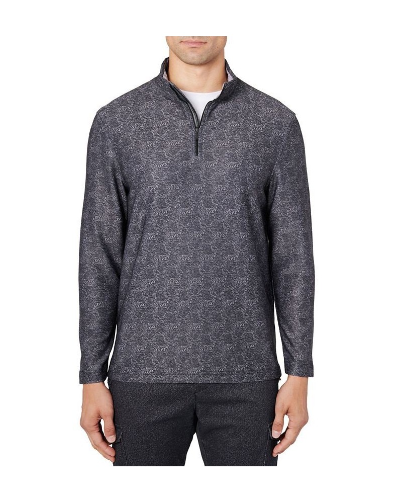 Men's Hawks Eye Bonded Fleece Lined Quarter Zip Sweater Black $46.92 Sweaters