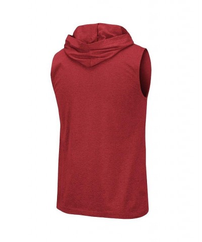 Men's Heathered Cardinal Arkansas Razorbacks Varsity Hoodie Tank Top $21.59 T-Shirts