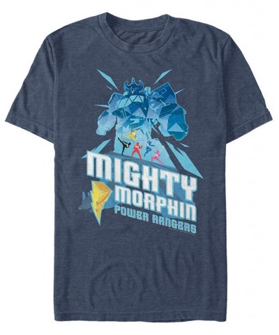 Men's Mighty Morphin Short Sleeve Crew T-shirt Blue $19.94 T-Shirts