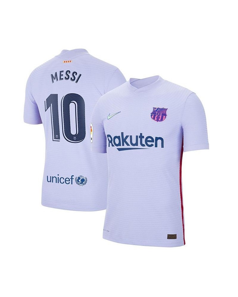 Men's Lionel Messi Purple Barcelona 2021/22 Away Match Authentic Player Jersey $54.40 Jersey