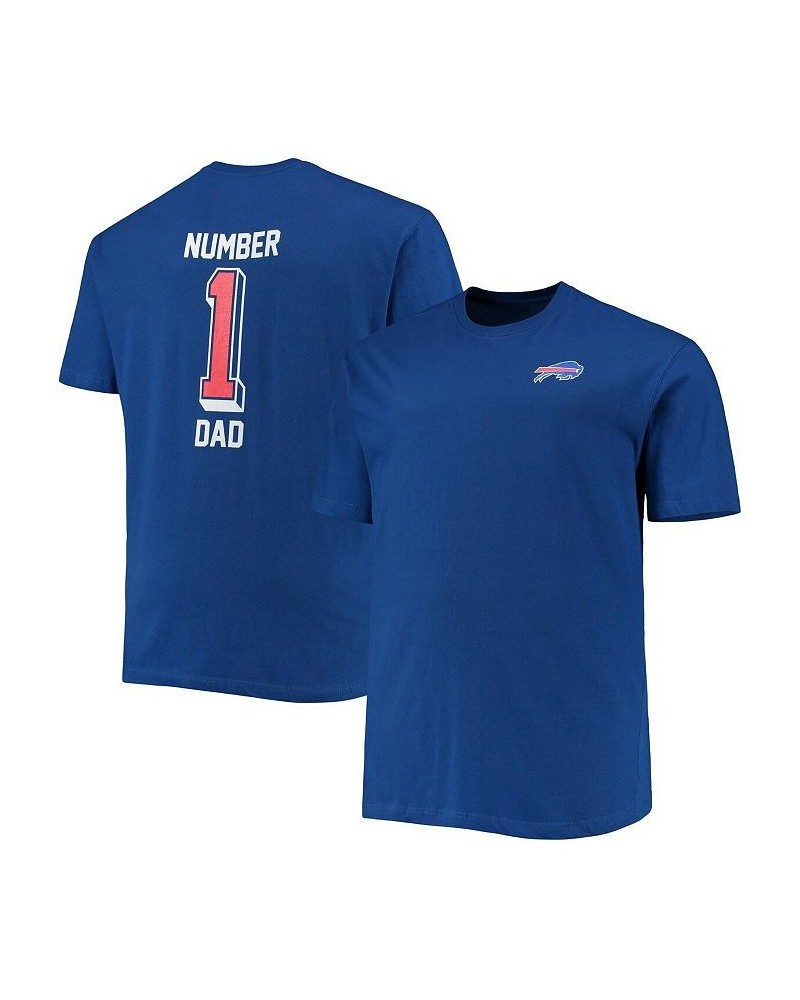 Men's Branded Royal Buffalo Bills Big and Tall 1 Dad 2-Hit T-shirt $17.10 T-Shirts