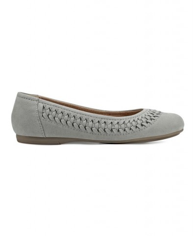 Women's Jett Woven Round Toe Slip-on Dress Flats Gray $46.53 Shoes