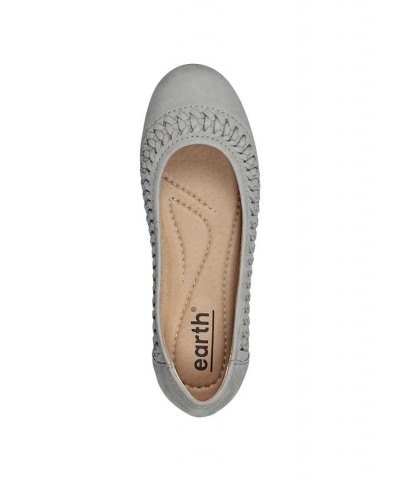 Women's Jett Woven Round Toe Slip-on Dress Flats Gray $46.53 Shoes