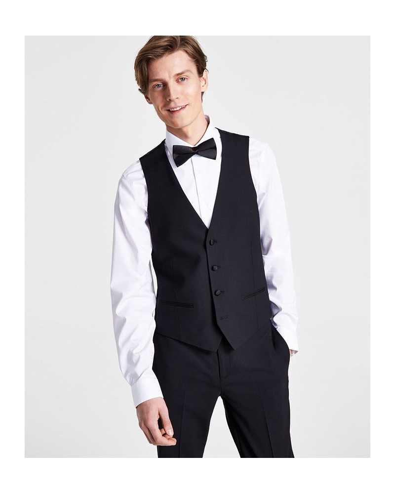 Men's Slim-Fit Faille-Trim Tuxedo Jacket, Vest & Pants Black $156.60 Suits