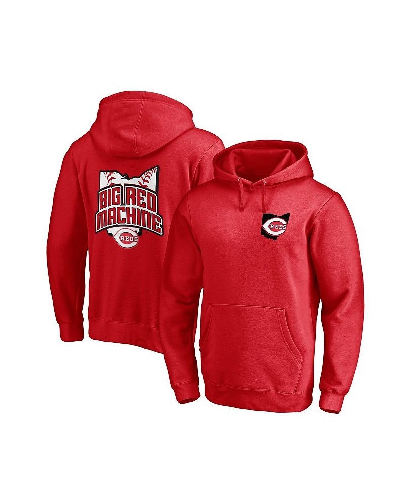 Men's Branded Red Cincinnati Reds Hometown Collection Big Red Machine Pullover Hoodie $46.74 Sweatshirt