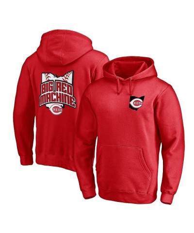 Men's Branded Red Cincinnati Reds Hometown Collection Big Red Machine Pullover Hoodie $46.74 Sweatshirt