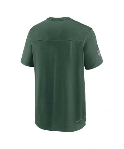 Men's Green Green Bay Packers Sideline Coaches Vintage-like Chevron Performance V-neck T-shirt $20.91 T-Shirts