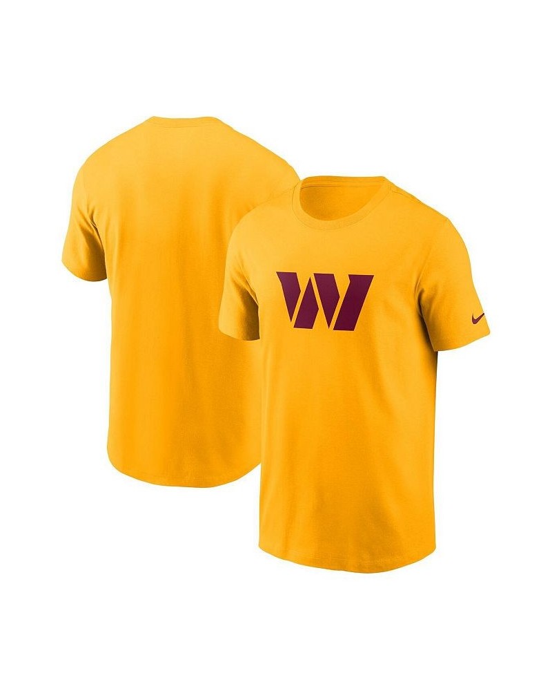 Men's Gold Washington Commanders Primary Logo T-shirt $19.43 T-Shirts