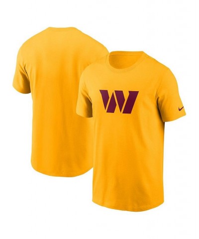 Men's Gold Washington Commanders Primary Logo T-shirt $19.43 T-Shirts