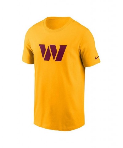 Men's Gold Washington Commanders Primary Logo T-shirt $19.43 T-Shirts