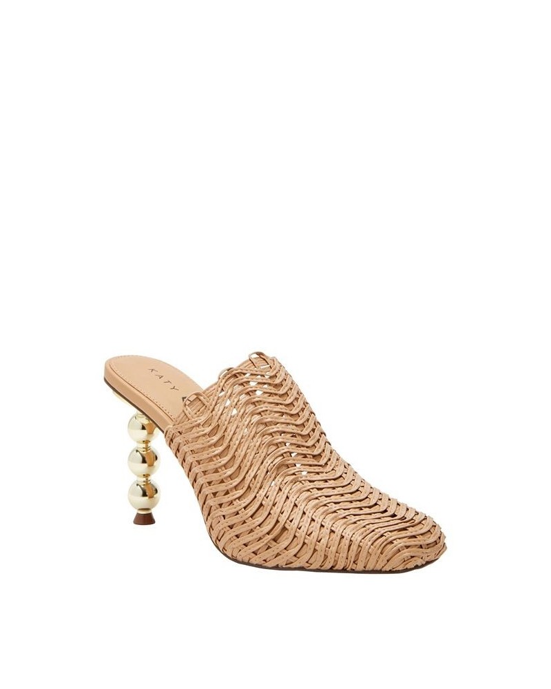 Women's The Beed Zig Zag Slip-On Mules Brown $62.58 Shoes