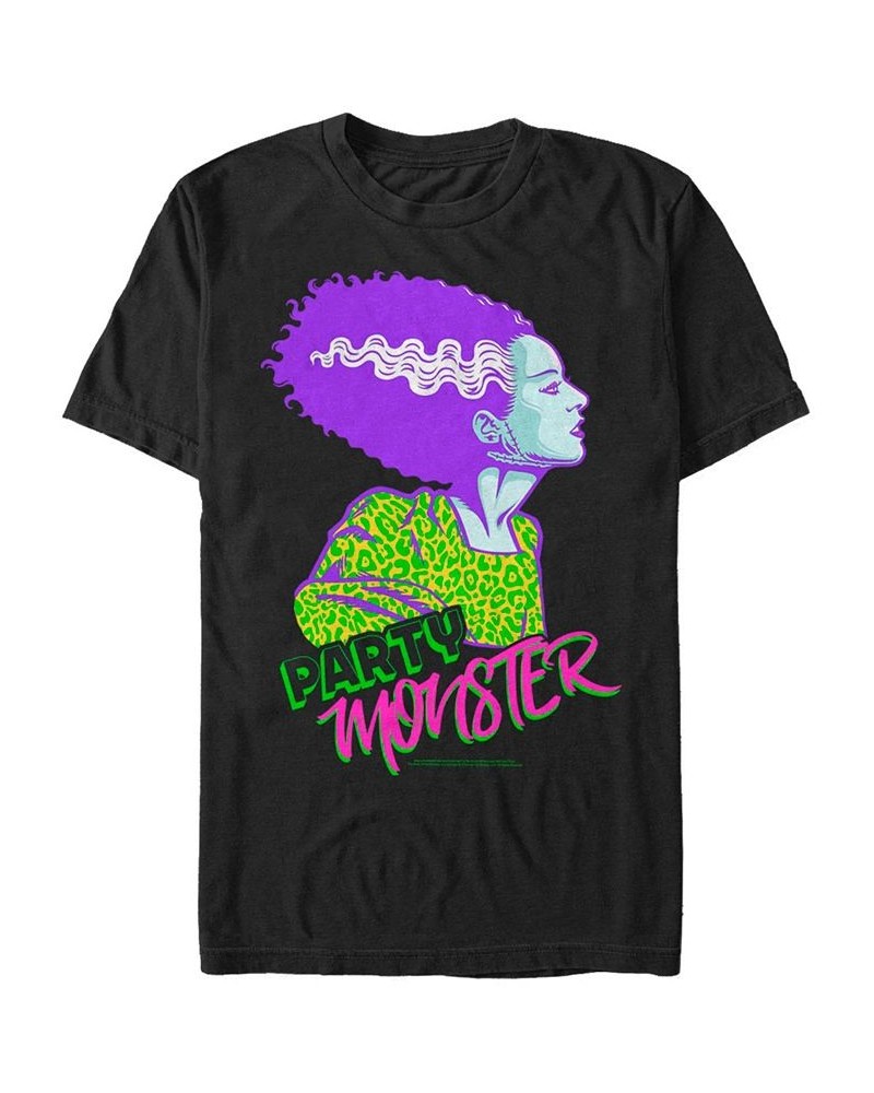 Universal Monsters Men's Bride of Frankenstein Party Monster Short Sleeve T-Shirt Black $18.89 T-Shirts