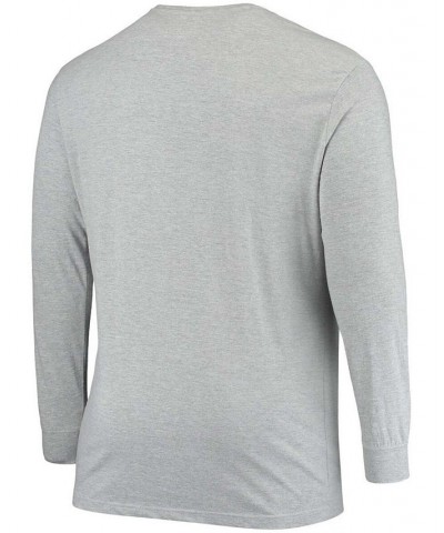 Men's Big and Tall Heathered Gray Kansas City Chiefs Practice Long Sleeve T-shirt $22.79 T-Shirts