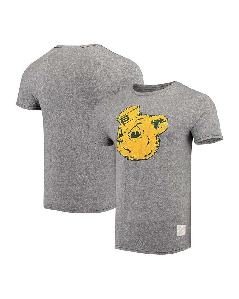 Men's Heather Gray Baylor Bears Vintage-Like Sailor Bear Tri-Blend T-shirt $26.99 T-Shirts