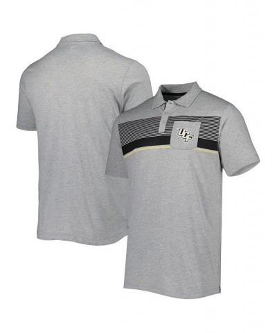 Men's Heathered Gray UCF Knights Golfer Pocket Polo Shirt $32.25 Polo Shirts