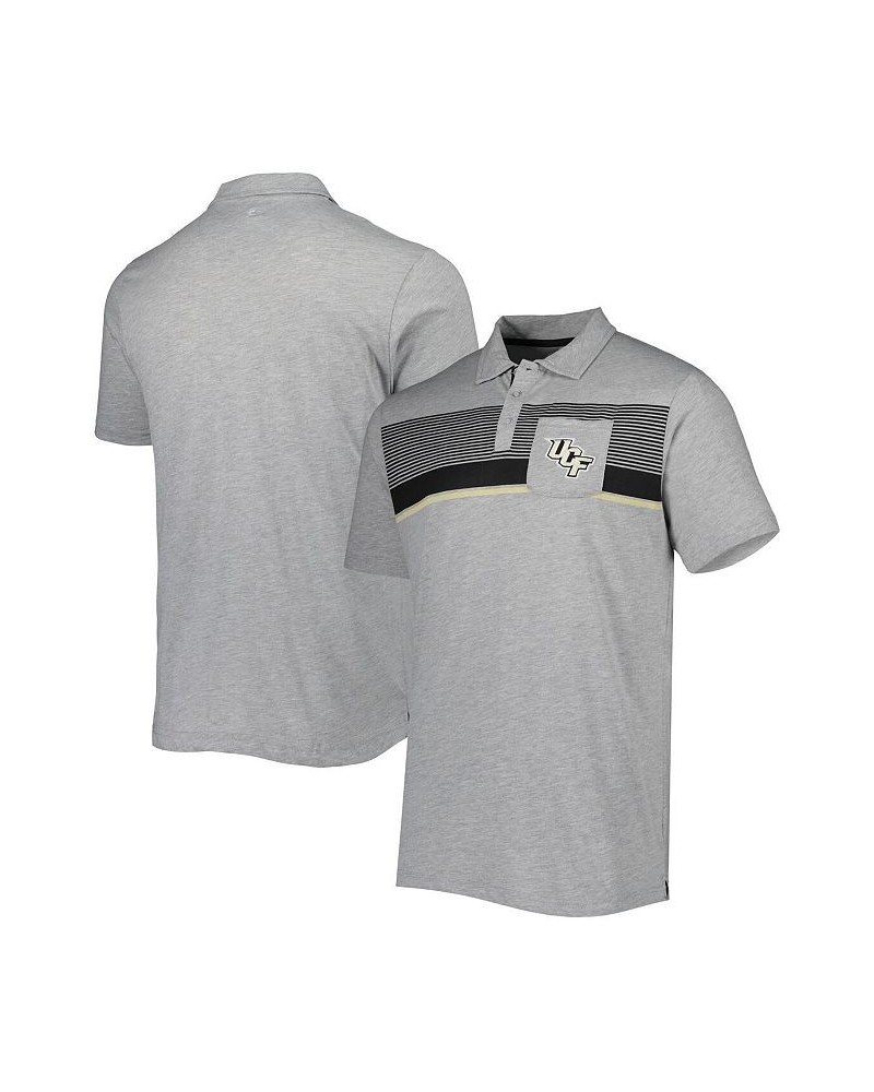 Men's Heathered Gray UCF Knights Golfer Pocket Polo Shirt $32.25 Polo Shirts