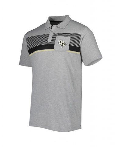 Men's Heathered Gray UCF Knights Golfer Pocket Polo Shirt $32.25 Polo Shirts