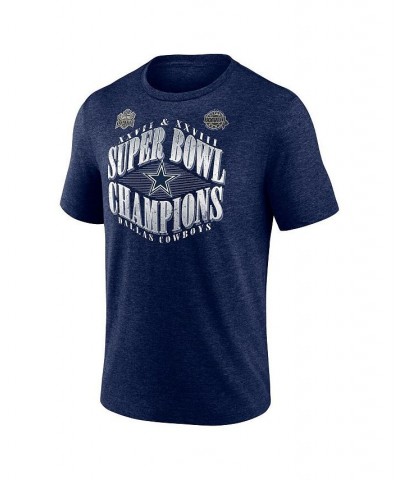 Men's Branded Heather Navy Dallas Cowboys Old Fashioned Tri-Blend T-shirt $24.74 T-Shirts