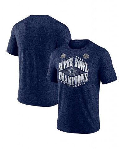 Men's Branded Heather Navy Dallas Cowboys Old Fashioned Tri-Blend T-shirt $24.74 T-Shirts