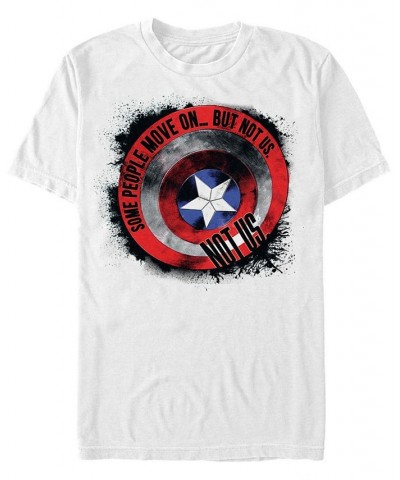 Marvel Men's Avengers Endgame Captain America Ink Shield, Short Sleeve T-shirt White $14.35 T-Shirts