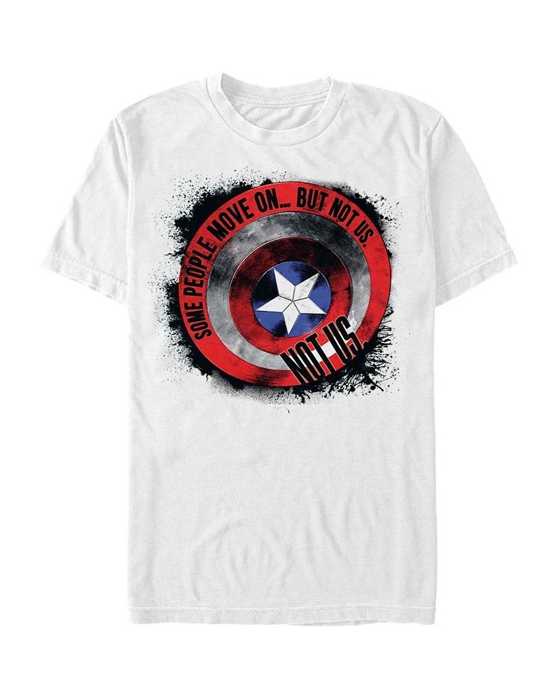 Marvel Men's Avengers Endgame Captain America Ink Shield, Short Sleeve T-shirt White $14.35 T-Shirts