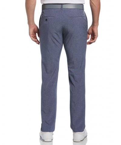 Men's Flat Front Heathered Plaid Golf Pants Blue $30.00 Pants