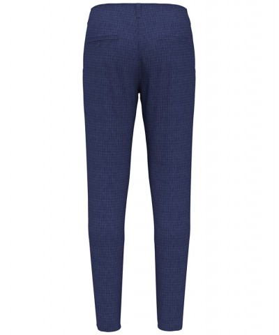 Men's Flat Front Heathered Plaid Golf Pants Blue $30.00 Pants