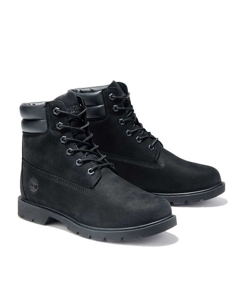 Women's Linden Wood Waterproof Lug Sole Booties Black $49.00 Shoes